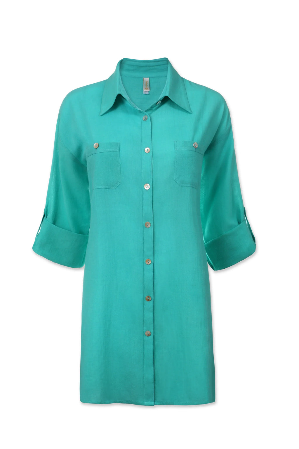 Camp Shirt Cover-Up  |  Seafoam Aqua