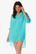 Camp Shirt Cover-Up  |  Seafoam Aqua